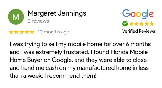 Maragaret Jennings - Inherited Mobile Home Seller